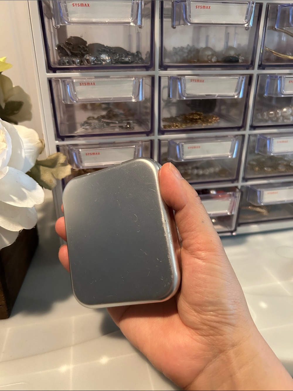 Metallic Compact Mirror - Silver - Picture 5 of 5